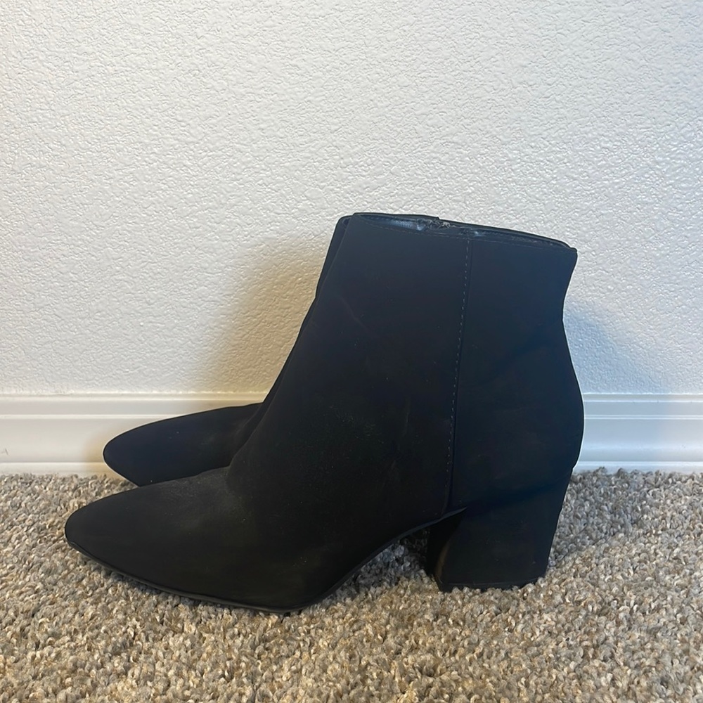 SODA black pointed toe bootie